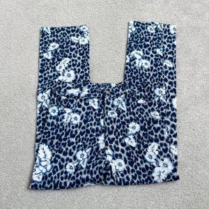 Vintage blue leopard cheetah print pants